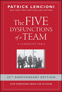 The Five Dysfunctions of a Team by Patrick Lencioni book cover