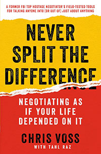 Never Split the Difference by Chris Voss book cover