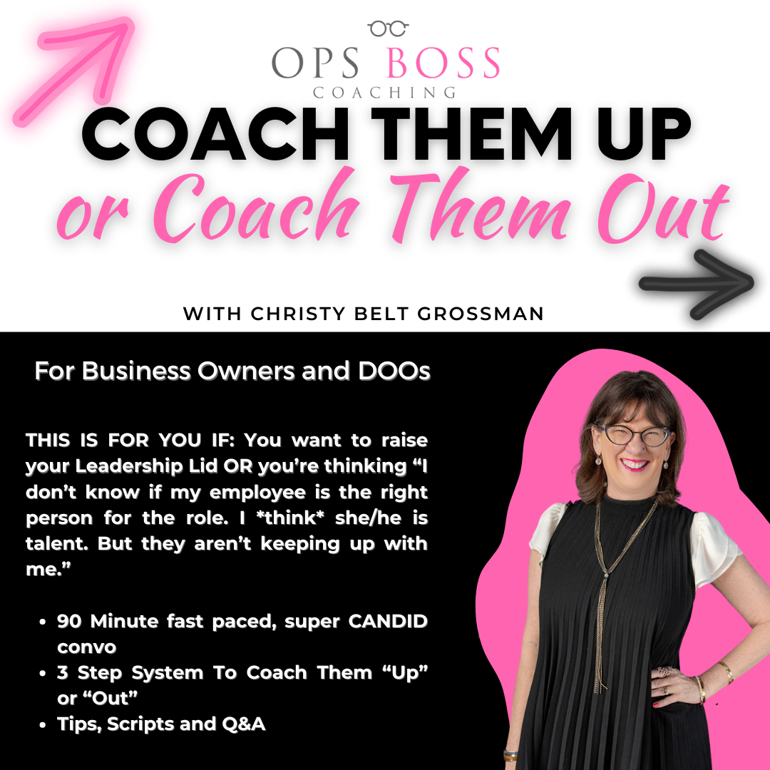 Coach Them Up Or Out Class